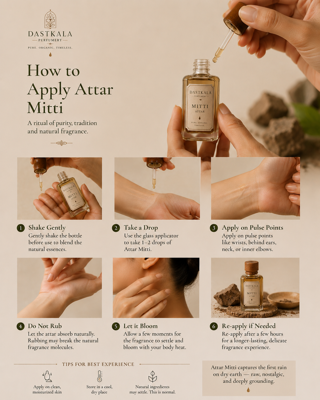 Attar Mitti | Organic Perfume | Handcrafted | Alcohol Free